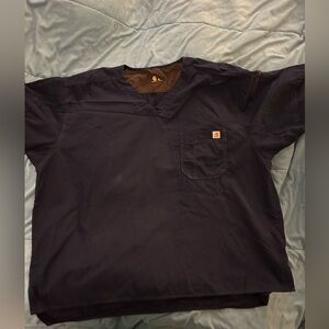 Men’s Scrubs Carhartt ripstop v neck scrub top. NAVY 3XL